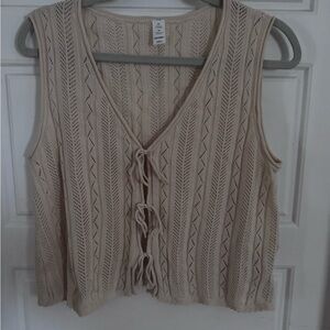 Old Navy Beige Knit Sleeveless Blouse